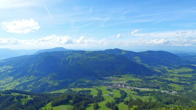 Panoramic View from Iseler Mountain in Bad Oberjoch - Bavaria - Germany