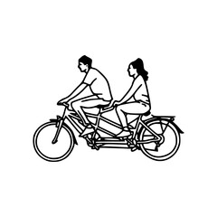 Obraz premium silhouette of a person riding bicycle