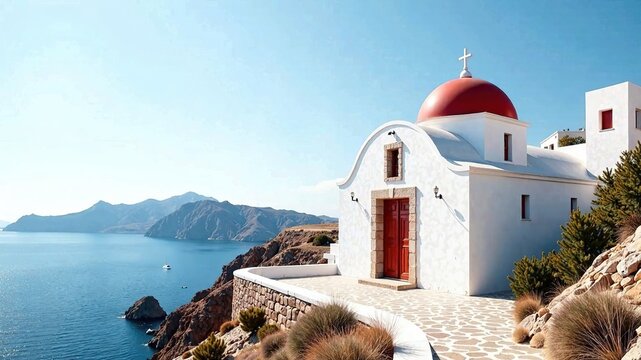 Seriphos Chora Church: Sunlit Aegean Beauty