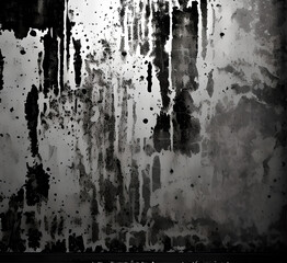 Grunge metal wall texture background, suitable for Halloween theme background, old cracks in cement, dusty old film effect texture, horror concrete imitation facade wall, generative AI	
