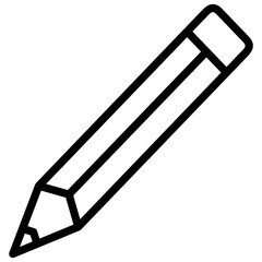 Pencil colorful vector flat glyph icon.