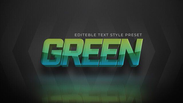 Semitransparent Green Plastic Text Preset