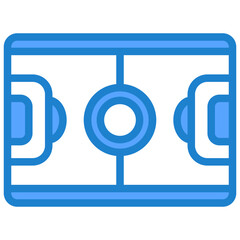 Fototapeta premium Field Blue Icon