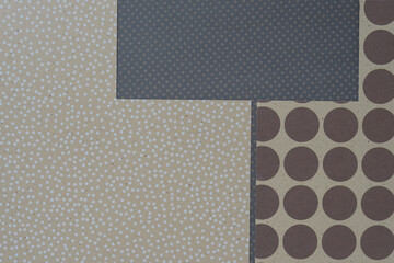 abstract brown paper background with small and large dots