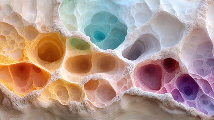 Colorful abstract porous texture background