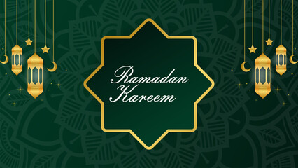 ramadan background and greeting card vector