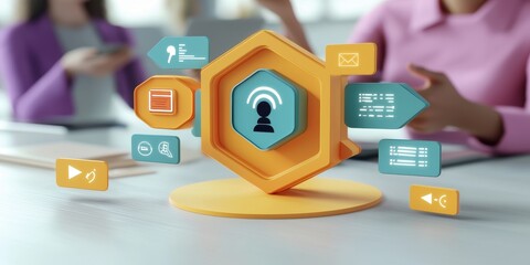 Digital Communication Concept for Business