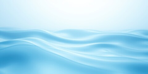 Obraz premium Abstract Blue Waves on a Gentle Gradient Background