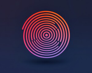 A vibrant circular design featuring concentric lines in gradient colors, perfect for modern digital backgrounds and artwork.