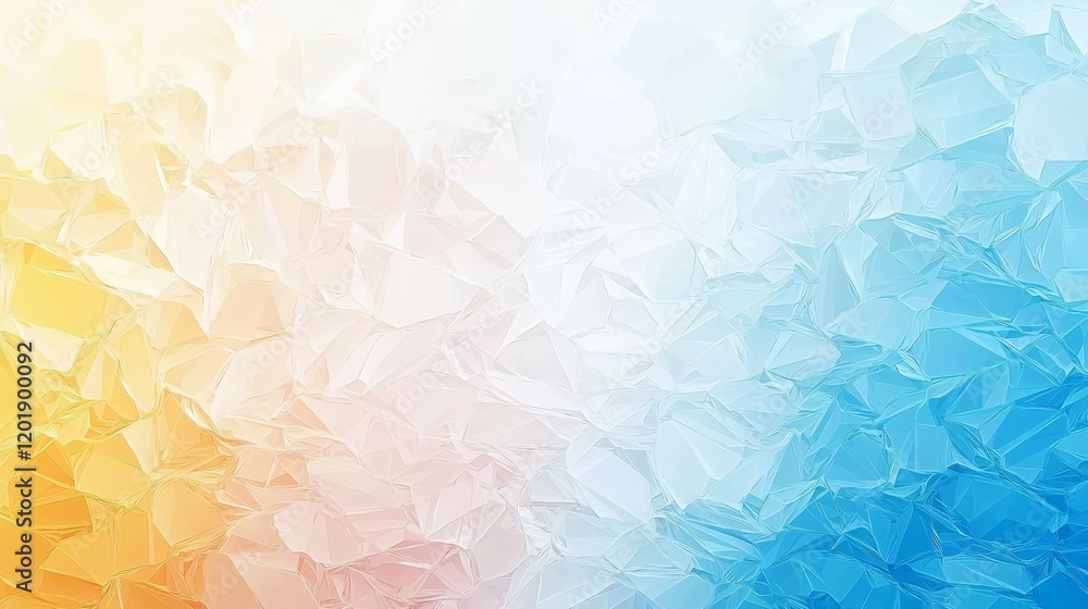 Poster abstract geometric background with a gradient of warm and cool colors.