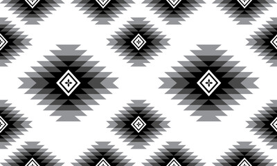 Navajo tribal vector seamless pattern. Native American ornament. Ethnic South Western decor style. Boho geometric ornament. Vector seamless pattern. Mexican blanket, rug. Woven carpet illustration