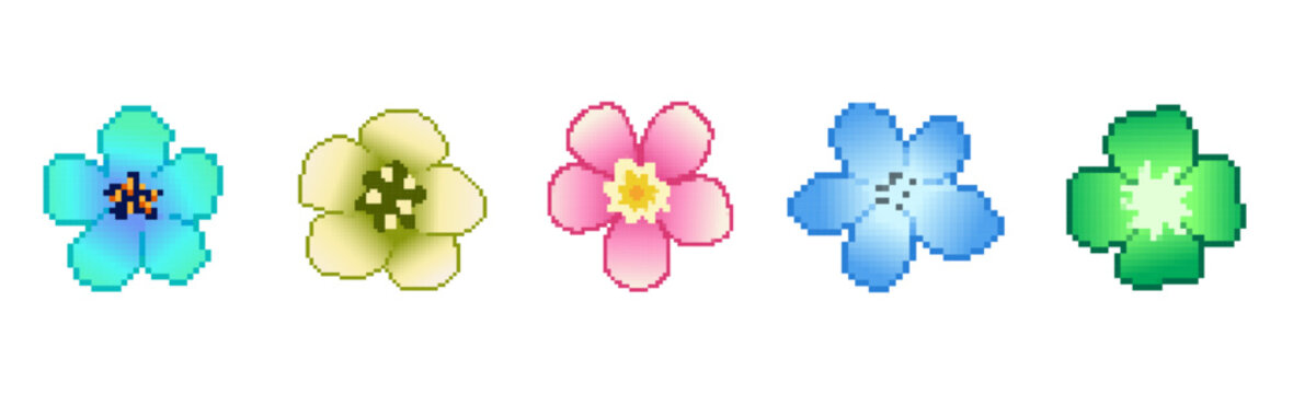 Flower icons,pixel,art,happy,50x50 pixcel perfect