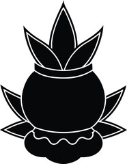 Ugadi silhouette vector illustration, Ugadi vector design, Ugadi line art vector, Ugadi isolated icon