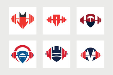 Fototapeta premium Gym logo design vector illustration.