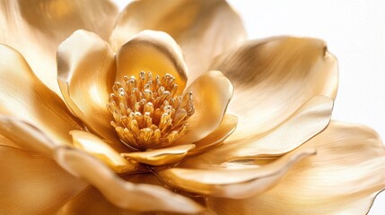 Gorgeous golden flower showcasing intricate petals and beautiful details.