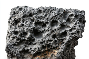 High-resolution image of volcanic rock with rough, porous texture