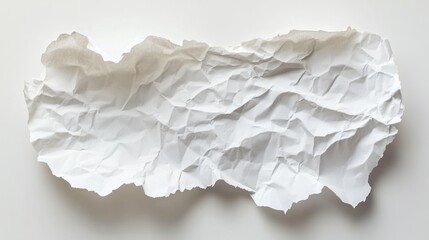 Obraz premium Crumpled White Paper Texture for Background and Design Use