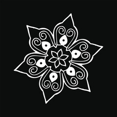 Mandala Coloring Book Line Art Vector Abstract Mandala Illustration