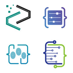 Programming Code technology logo vector design