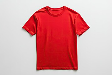 High Quality Image of Stylish Tshirt on White Background Top View