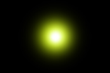 Yellow lens flare glow