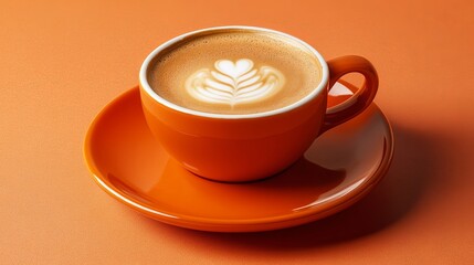 A fresh cup of espresso placed on a bright saucer, with subtle shadows and space for text.