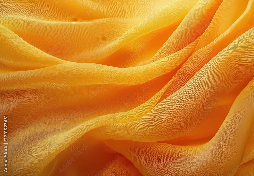 Poster soft and flowing yellow fabric texture with delicate layers and gentle drapery, perfect for backgrou