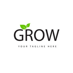 Fototapeta premium GROW modern elegance and creative logo design .GROW luxurious alphabet design . GROW letter initial logo design.