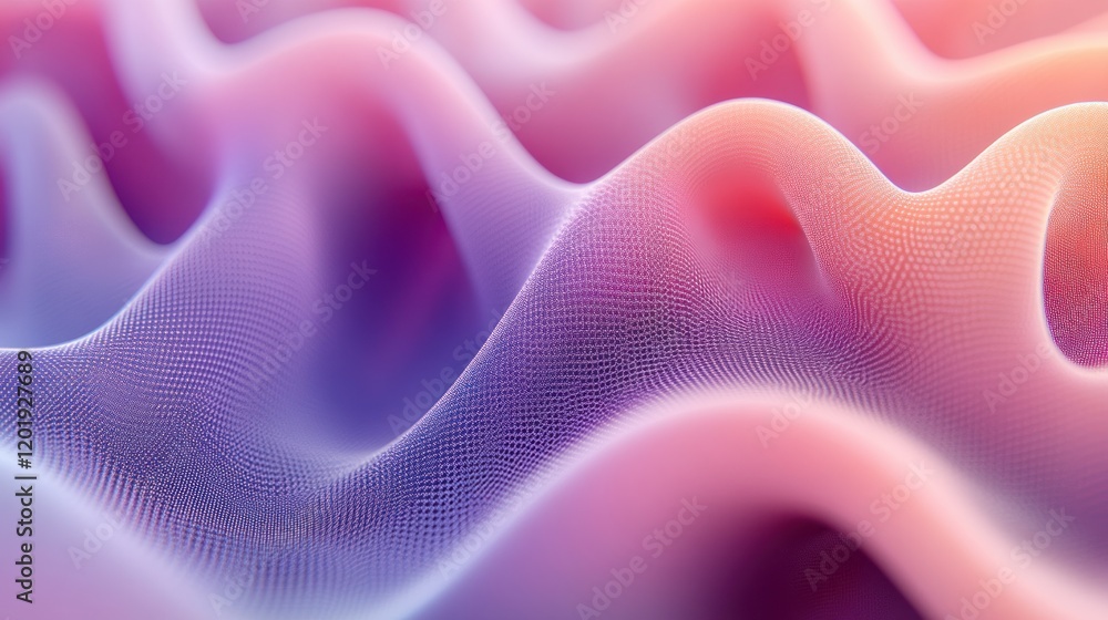 Canvas Prints ethereal pastel waves: abstract shimmering particle flow background