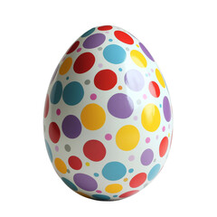 Easter egg png with colorful polka dots spring festivities graphic design vibrant concept