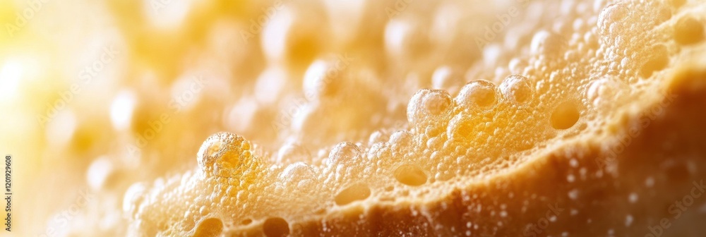 Leinwandbilder close up view of bacteria colonies growing on bread or cheese in a controlled environment. generativ