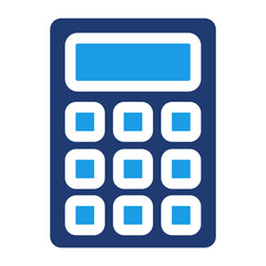 Calculator Blue Color Icon