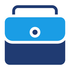 Briefcase Blue Color Icon
