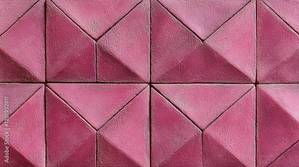 Poster textured pink geometric background with triangular repeating pattern