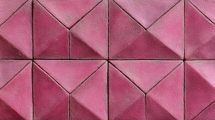 Textured Pink Geometric Background with Triangular Repeating Pattern