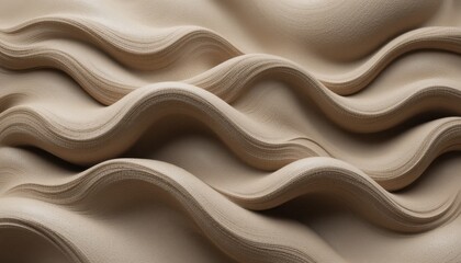 Fototapeta premium organic flowing wave shapes in muted earth tones, with a soft grainy texture for depth