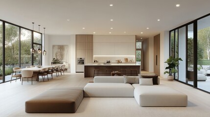 Modern Open-Plan Living Area Design