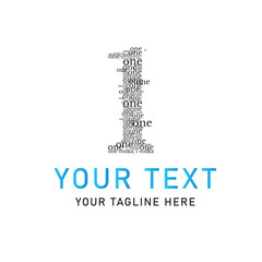 Number One Word Cloud Logo