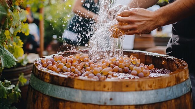 A late summer wine festival with grape stomping and local wine tasting