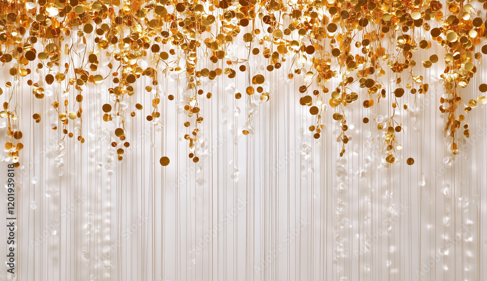 Fototapete abstract gold glitter background with dynamic wave pattern and luxurious sparkle effect