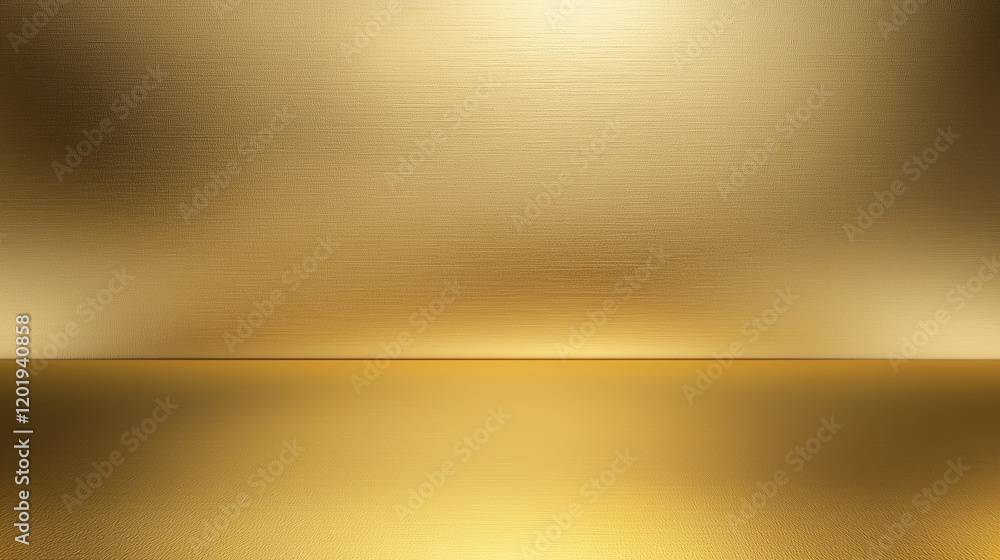 Poster golden gradient background with soft lighting and shadow effects, minimalist design for wallpaper or