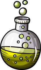 Science bottle cartoon funny illustration