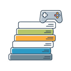stack of games icon, stack of games vector illustration-simple illustration of stack of games, perfect for stack of games logos and icons