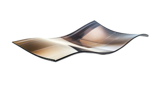 A modern, wavy architectural structure combines fluid design with contemporary materials, showcasing innovation and creativity in urban architecture.