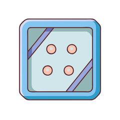 dice tray icon, dice tray vector illustration-simple illustration of dice tray, perfect for dice tray logos and icons