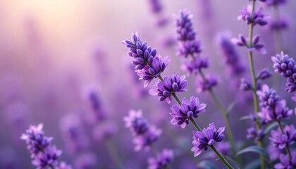 Fototapeta premium Lavender gradient background with gentle tones for a calming effect
