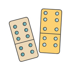 domino tile set icon, domino tile set vector illustration-simple illustration of domino tile set, perfect for domino tile set logos and icons