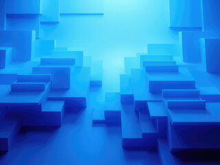 abstract blue background with layered rectangular and triangular shapes, color harmony, abstract art, modern design