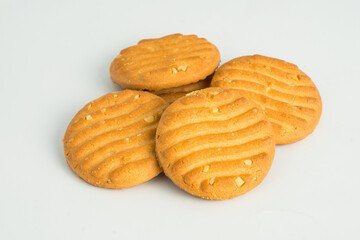 Delicious vegetarian snack food- cashew nut cookies.