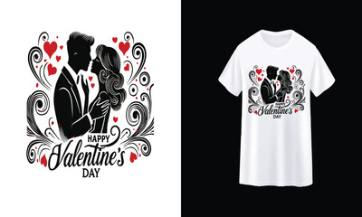 Celebrate love with a unique Valentine's Day design featuring vibrant hearts, roses, and a heartfelt message, perfect for a poster or T-shirt. Spread joy 